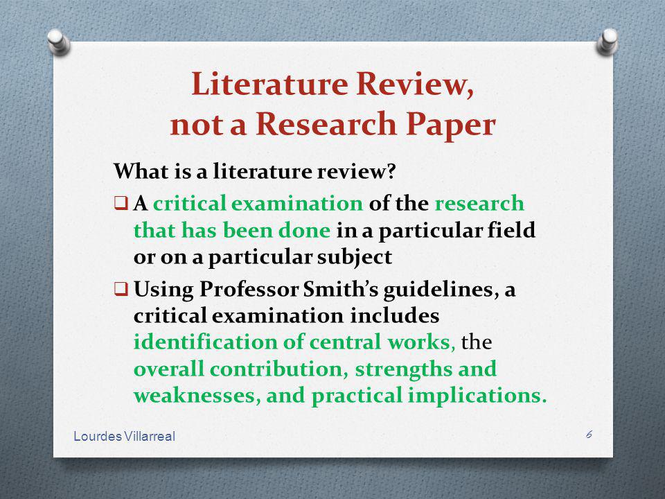 What is review of literature in research paper